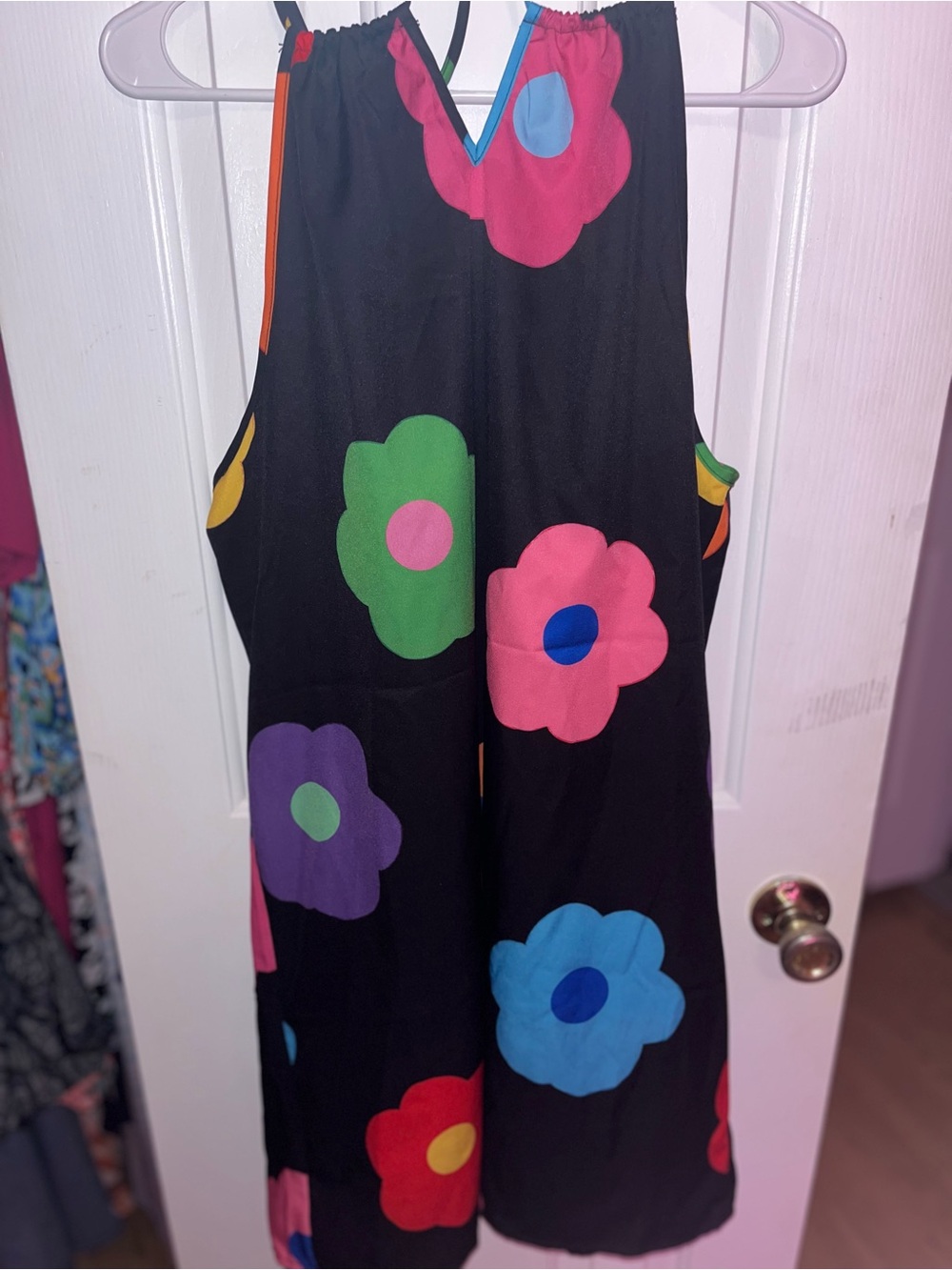 Black Floral-Print Women’s Swim Coverup — Multicolor Flowers